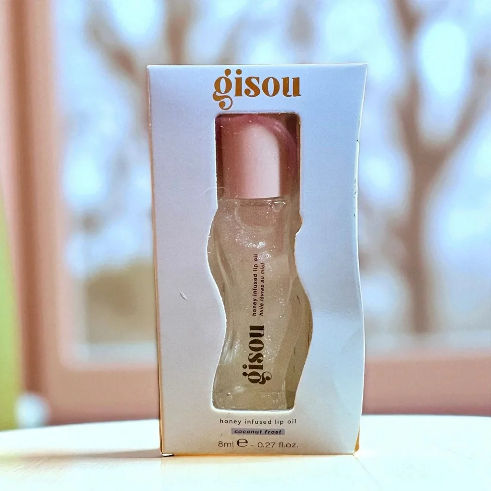 💎 Gisou Honey Infused Hydrating Lip Oil Gloss Coconut Frost Full-Size NIB
